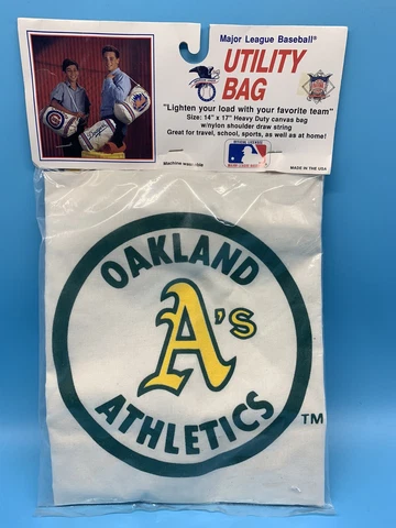 Vintage Utility Bag MLB Oakland Athletics Heavy Duty Canvas Bag With Drawstrings Cover
