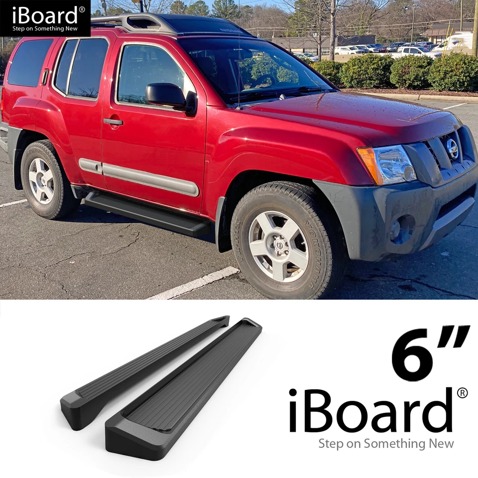 Running Board Side Bar 6in Aluminum Black Fit Nissan Xterra 05-15 - Изображение 1 из 4