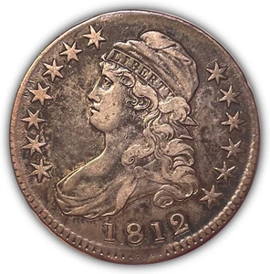 1812 Capped Bust Half Dollar Extremely Fine XF Coin #23344 - Picture 1 of 3