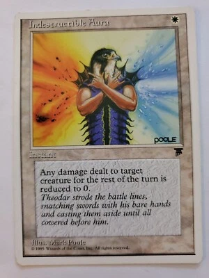 MTG Magic The Gathering Card Indestructible Aura Instant White Chronicles 1995 - Image 1 of 2