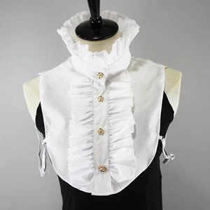 Women Ruffles False Collar Half Shirt Blouse Detachable Fake Stand Dickey Collar - Picture 1 of 8