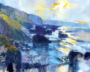 Chris Forsey - Tregardock Beach, Diciembre 40x50cm Lona Impresión Mural Arte WDC94478 - Imagen 1 de 1