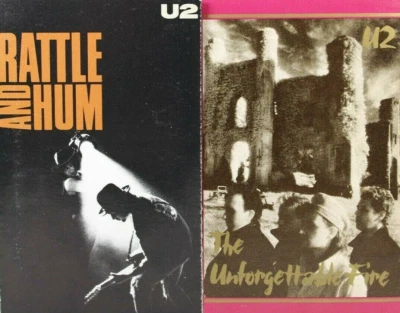 U2 - RATTLE AND HUM & THE UNFORGETTABLE FIRE, LOT OF 2 VINTAGE CASSETTES TESTED — 第 1/4 张图片