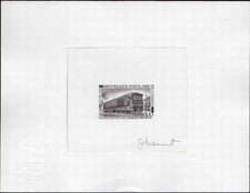 Congo 282 Artist signed die proof. Epreuve d'artiste signé. 1970 Trains
