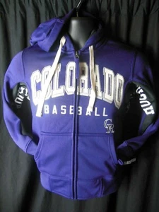 Colorado Rockies MLB Boys G-III Hooded Front Zipper Sweatshirt - Picture 1 of 5