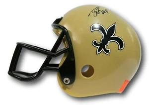 Drew Brees Deuce McCallister Signed Autographed Franklin Helmet Saints PSA/DNA - Picture 1 of 8