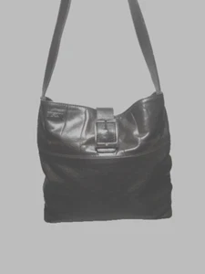 FALOR Le Borse - Italian Made - große dunkelbraune Lederhandtasche mit Kroko-Muster - Bild 1 von 11