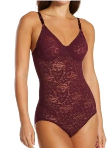Sujetador incorporado MAIDENFORM encaje control firme Bodybriefer modelador corporal rojo mujer 40DD - Imagen 1 de 3