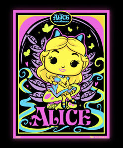 💥🐇Funko Alice In Wonderland Black Light Poster - Alice {B8} 💥🐇