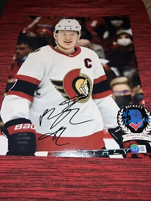 Brady Tkachuk Signed 11x14 Photo Ottawa Senators All Star Beckett #2 - Image 1 of 2