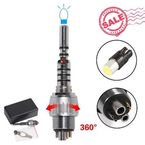 LED dental 6 agujeros acoplador rápido ajuste KAV fibra óptica pieza de mano - Imagen 1 de 12