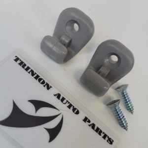 1995-2004 Mitsubishi Montero Sport Sun Visor Clip Gray with Screws Set of 2 OEM - Picture 1 of 4