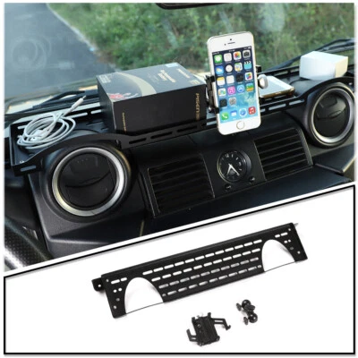 Bandeja de salpicadero frontal caja de almacenamiento con soporte para teléfono para Land Rover Defender 04-19 Foto 1 de 4