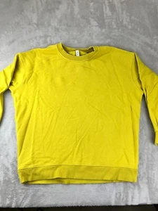 Lululemon Womens Perfectly Oversized Crew Neon Chartreuse Yellow Serpentine Sz 8 - Picture 1 of 8