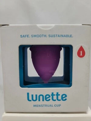 Copa Menstrual Lunette Modelo 1 para Flujo Ligero a Normal Reutilizable Azul Nuevo Foto 1 de 4