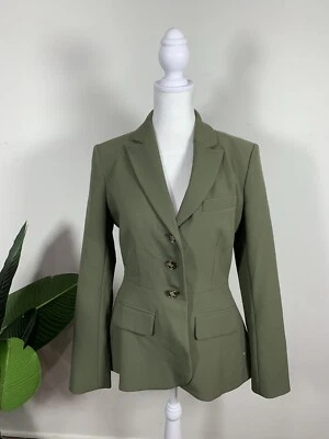 Chaqueta de crepé elástica Pearl By Lela Rose MUJERES color oliva, talla 2, $465 Foto 1 de 4