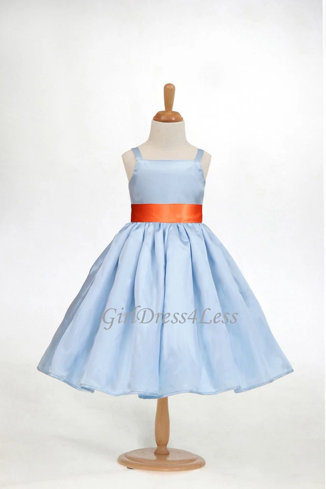 VESTIDO NIÑA FLOR PASCUA TIRANTES ESPAGUETI AZUL CIELO 12M 18M 24M 2/2T 4 6 8 10 12 Foto 1 de 1