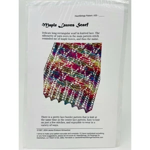 Strickanleitung Herzstrings - Ahornblätter Schal, Einheitsgröße NEU - Bild 1 von 1