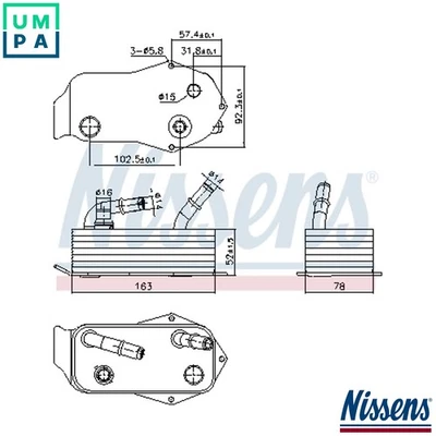 OIL COOLER AUTOMATIC TRANSMISSION 91353 FOR BMW X1/E84 Z4/Roadster/E89 1.6L 4cyl - Image 1 of 4