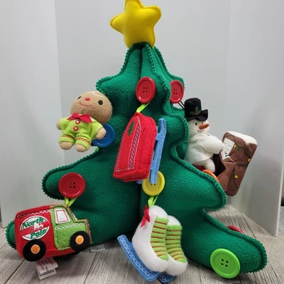 Hallmark 纪念品 儿童 My Very Own 圣诞树 毛绒纽扣 5 件摆件 — 第 1/4 张图片