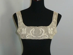 Antigua Blusa Vestido YUGO Crochet Encaje EDWARDIANO, Cubierta Corsé Victoriano - Imagen 1 de 8