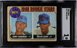 1968 Topps #177 Nolan Ryan Rookie SGC 1 Vintage HOF RC Baseballkarte (7383) - Bild 1 von 2