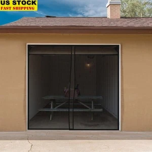 Heavy Duty Garage Magnetic Screen Door Mesh Curtain Easy Install Pest Control US - Picture 1 of 6