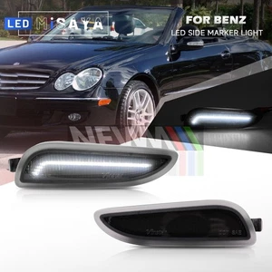 2x Smoked White LED Front Side Marker Light For Mercedes Benz W209 CLK 2003-2009 - Bild 1 von 11