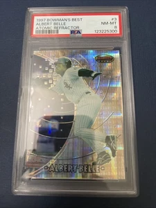 1997 ALBERT BELLE Bowman’s Best ATOMIC Refractor #3 PSA 8 - Picture 1 of 2