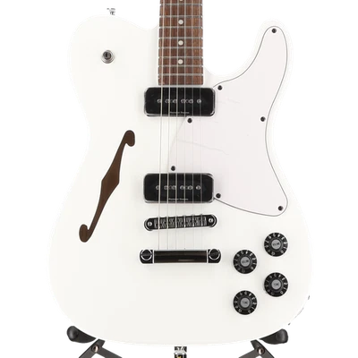 Jim Adkins JA-90 Telecaster Thinline, diapasón Laurel, blanco (EB13) (00507) Foto 1 de 4