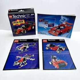 LEGO Lot 4 Vintage 1990s Technic Model Instructions Manuals & Box 8825 8815 8808