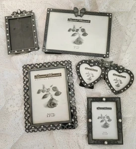 Picture Frames Special Moment Memories Collection Silver Pewter W Gems Lot Of 5 - Picture 1 of 11