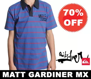 Quiksilver Polo Shirt Blu Jay Età 8 10 12 14 16 70% Di Sconto Youth - Foto 1 di 1