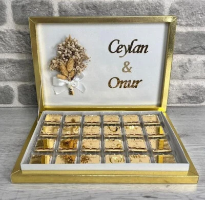 Personalisierte Schokolade zur Verlobung, Kız İsteme Çikolatası mit Namen - Bild 1 von 3