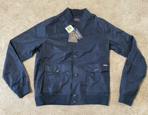 Woolrich John Rich & Bros. Herren marineblau Sommer Bomberjacke Größe M neu mit Etikett - Bild 1 von 9