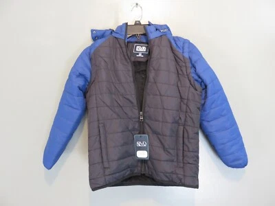 Boys Coat Sz 10 Navy & Back Removable Sleeves and Hood Brand New - Image 1 of 4
