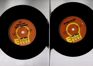 TOM JONES, SAY YOU'LL STAY UNTIL TOMORROW / NOTHING RHYMED 7"45rpm 1971 RECORD - Picture 1 of 1