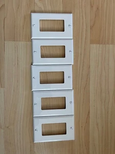 5 pcs Leviton Decorator Wall Plate Switch Cover 1 Gang Standard Size Plates - Imagen 1 de 4