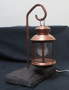 Handmade Welsh Slate Copper Table/bedside Lamp - Picture 1 of 21