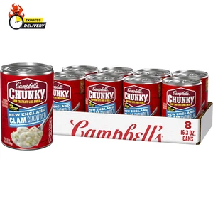 Campbell’S Chunky Soup, New England Clam Chowder, 16.3 Oz Can (Case of 8) - Picture 1 of 12