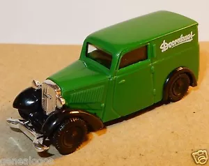 Micro BREKINA Ho 1/87 DKW F7 Verde Aperitivo Gin Doornkaat #1304 No. Box - Foto 1 di 3