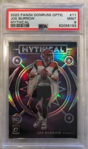 2020 Panini Optic Joe Burrow RC Mythical Prizm PSA 9. Rookie. - Picture 1 of 3