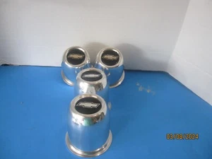 4 WELD RACING PROSTAR CENTER ALUMINUM CAPS  5 LUG WHEELS  3.17" B/SILVBO - Picture 1 of 1