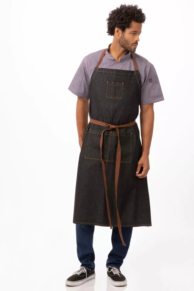 Chef Works Unisex Memphis Chefs Bib Apron (AB036) - Image 1 of 1
