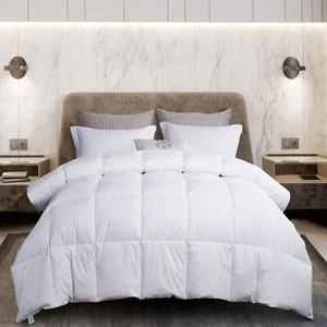 Martha Stewart Reversible Down Alternative / King Size Comforter White/hotel - Picture 1 of 3