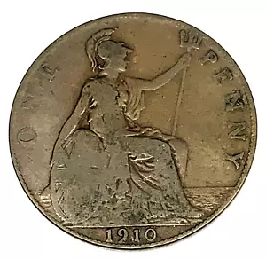 # C7618 GREAT BRITAIN COIN, LARGE PENNY 1910 - Picture 1 of 2