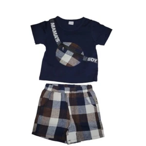 Kucnuzki Baby Boy Short Sleeve Top and Shorts Outfit Set Size 18-24 Months New - Picture 1 of 15