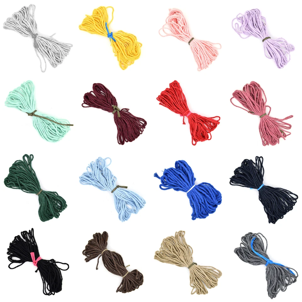 Macrame Cord Premium Soft Twisted Cotton Macrame Twine String Rope Cotton Thread