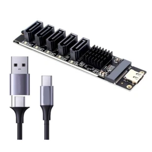 Highly Speed M.2 to 5 Port SATA3.0 Adapter Card 6Gbps Data Expansion Card - Afbeelding 1 van 8