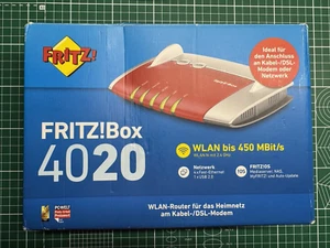 AVM FRITZ!Box 4020–WLAN-Router für Einsteiger, ideal als Zweitgerät Access Point - Zdjęcie 1 z 11